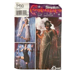 Y2K Simplicity 5400 Costumes Flapper Sewing Pattern Sizes HH 6-12 Dress UNCUT